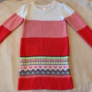 Gymboree Striped Heart Sweater Dress